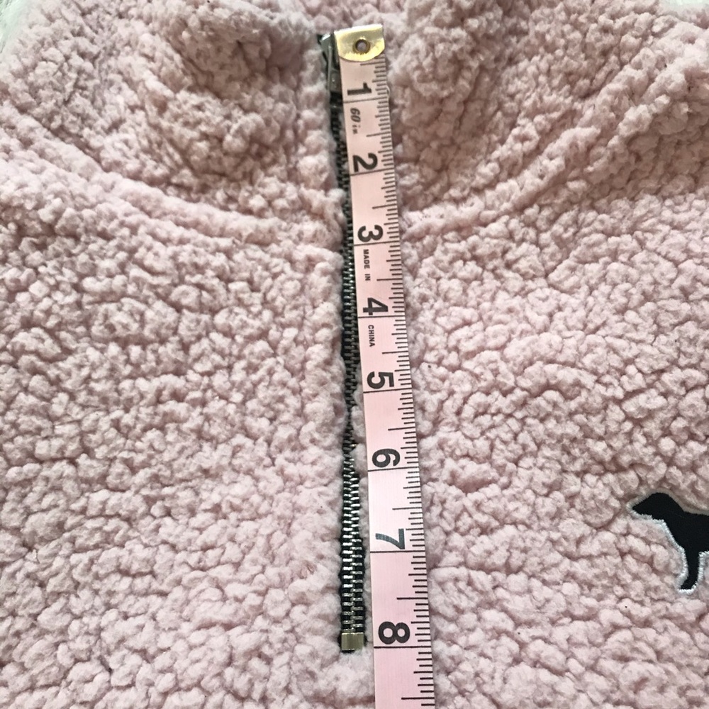 PINK by VS quarter zip sherpa jacket w/ pockets - Picture 6 of 8